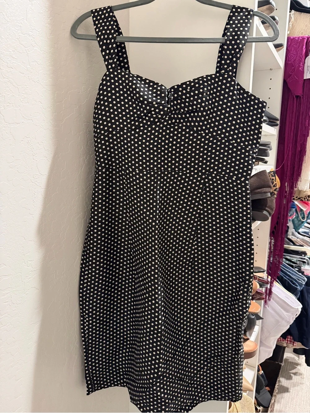 J. Crew Black and White Polka Dot Dress 100% silk and fully lined in 100% cotton